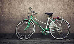 Colour photograph of bicycle
