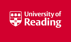 university logo, white to red background