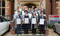 Colour photograph of 2018 Research Engagement and Impact Award winners
