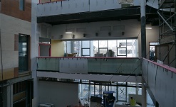 colour photograph of interior of health and life sciences building