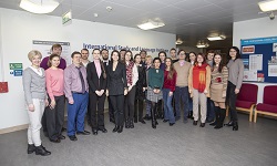 Colour photograph of MGIMO delegates visiting ISLI colleagues at the University of Reading