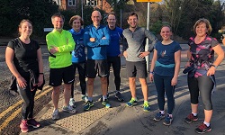 colour photograph of the University of Reading running group